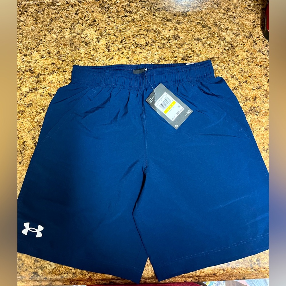 NEW Boys UA Shorts. Size medium. Navy